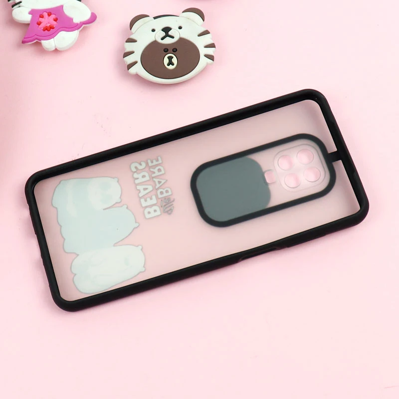 قاب شیائومی Redmi Note 9 Pro طرح دار دخترانه سری B محافظ لنزدار کشویی