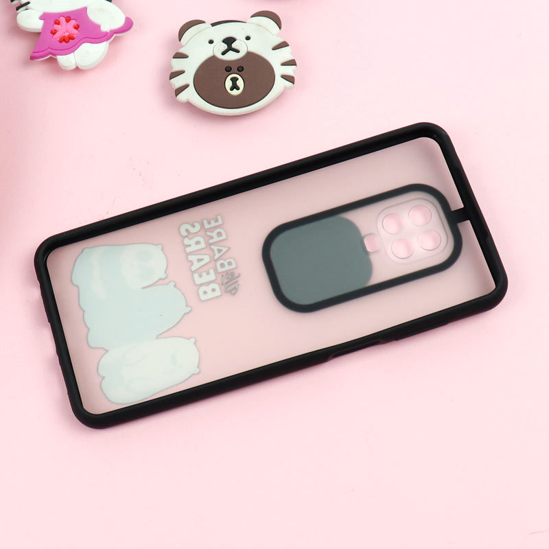 قاب محافظ لنز دار کشویی طرحدار دخترانه Xiaomi Redmi Note 9 Pro سری B