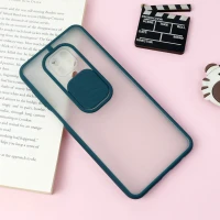 قاب PC مات محافظ لنز دار کشویی Xiaomi Redmi Note 9s / Note 9 Pro یشمی