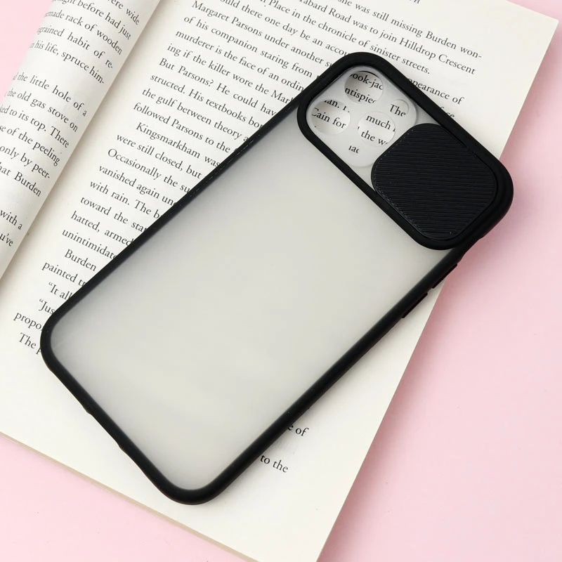 قاب PC مات محافظ لنز دار کشویی iPhone 11 Pro مشکی
