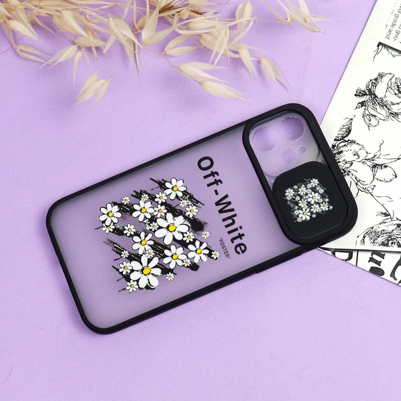 قاب محافظ لنز دار کشویی طرحدار دخترانه iPhone 12 سری B