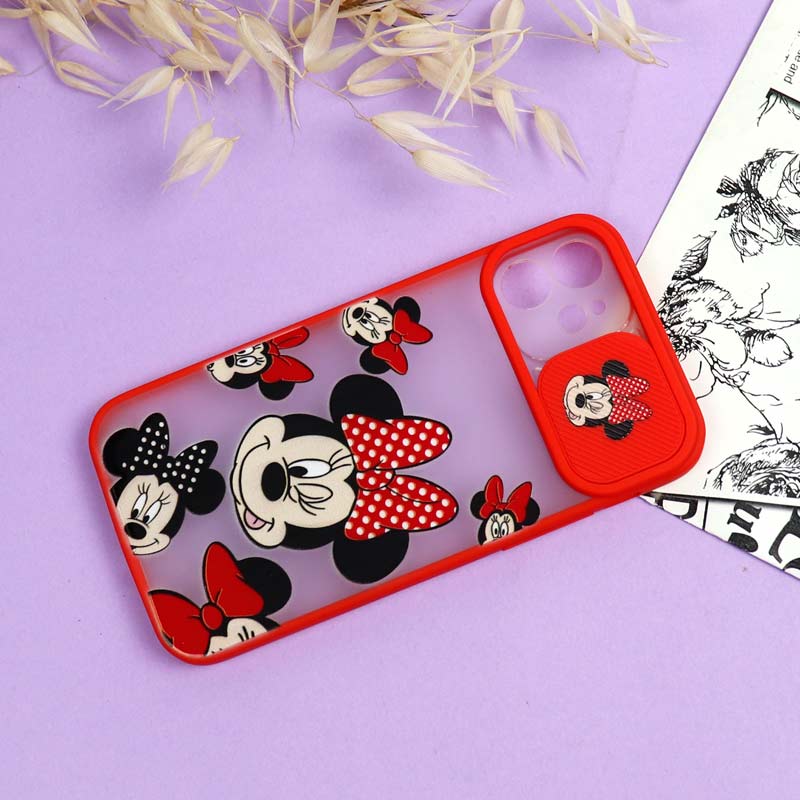 قاب آیفون iPhone 12 طرح دار دخترانه سری B محافظ لنزدار کشویی