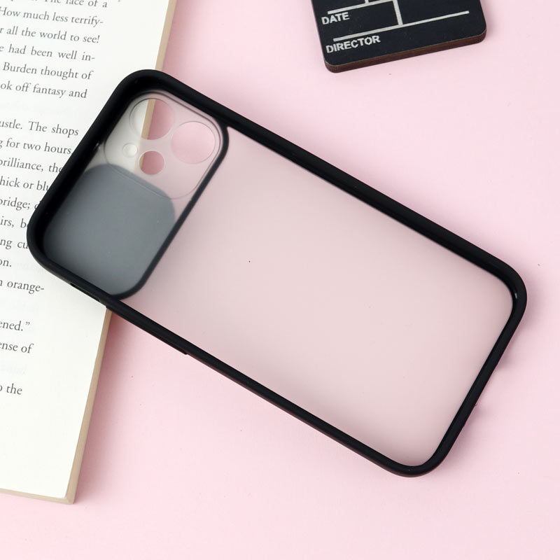 قاب PC مات محافظ لنز دار کشویی iPhone 12 Mini مشکی