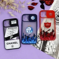 قاب محافظ لنز دار کشویی طرحدار پسرانه iPhone 12 Mini سری B