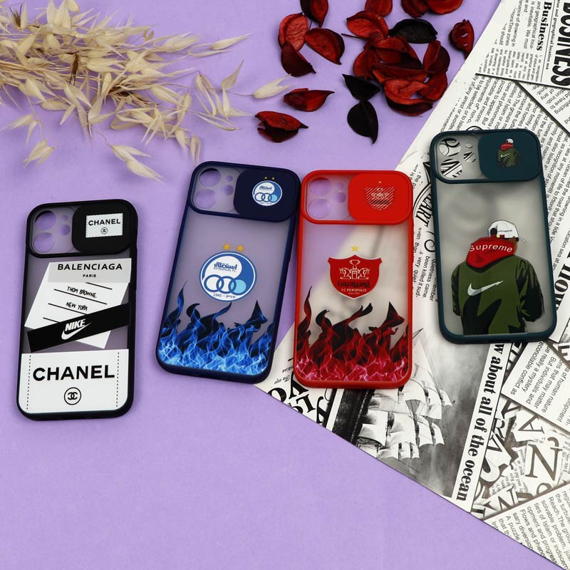 قاب محافظ لنز دار کشویی طرحدار پسرانه iPhone 12 Mini سری B