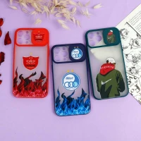 قاب محافظ لنز دار کشویی طرحدار پسرانه iPhone 12 Pro Max سری B