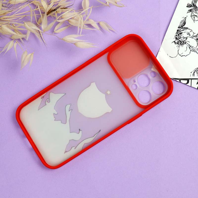 قاب محافظ لنز دار کشویی طرحدار پسرانه iPhone 12 Pro Max سری B