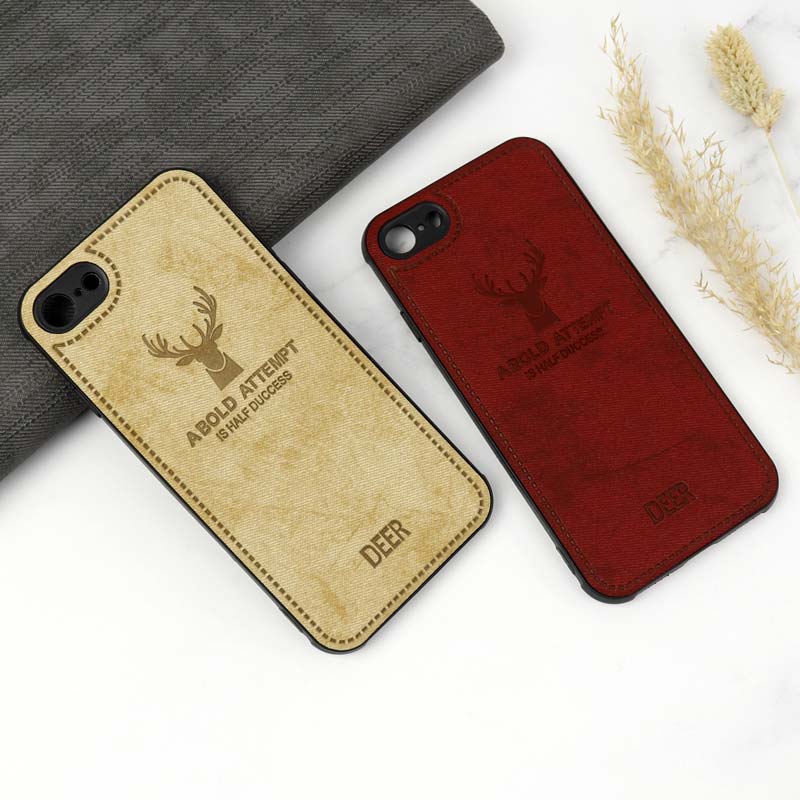 قاب چرمی محافظ لنزدار طرح گوزن iPhone 7/8