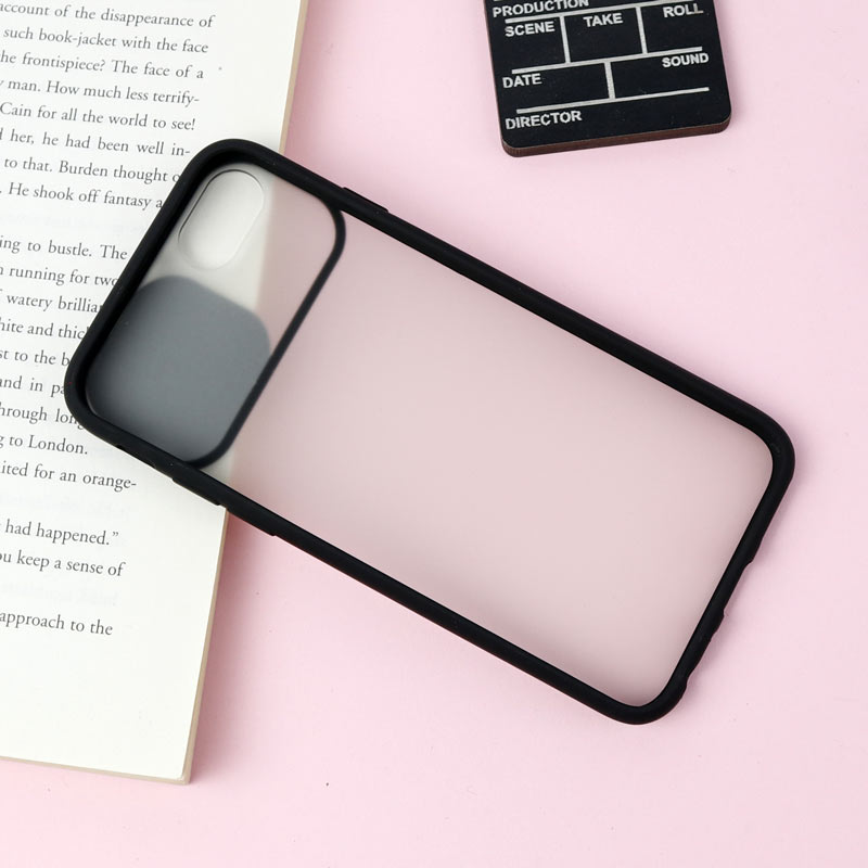 قاب PC مات محافظ لنز دار کشویی iPhone 7/8 مشکی