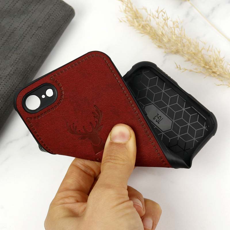 قاب چرمی محافظ لنزدار طرح گوزن iPhone 7/8