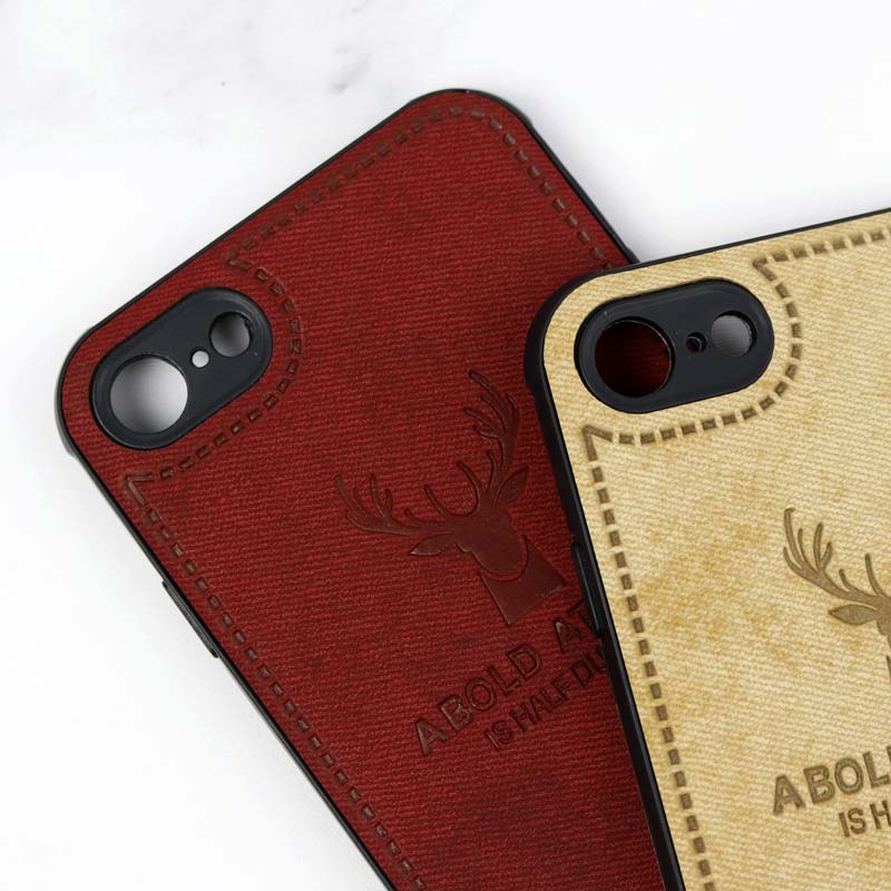 قاب چرمی محافظ لنزدار طرح گوزن iPhone 7/8
