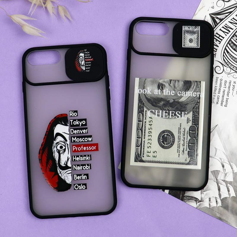قاب محافظ لنز دار کشویی طرحدار پسرانه iPhone 7 Plus / iPhone 8 Plus سری B