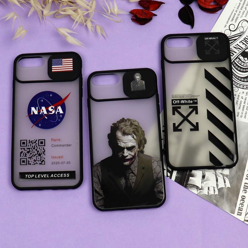 قاب آیفون iPhone 7 Plus / iPhone 8 Plus طرح دار پسرانه سری B محافظ لنزدار کشویی