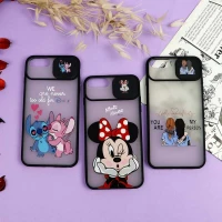 قاب محافظ لنز دار کشویی طرحدار دخترانه iPhone 7 Plus / iPhone 8 Plus سری B