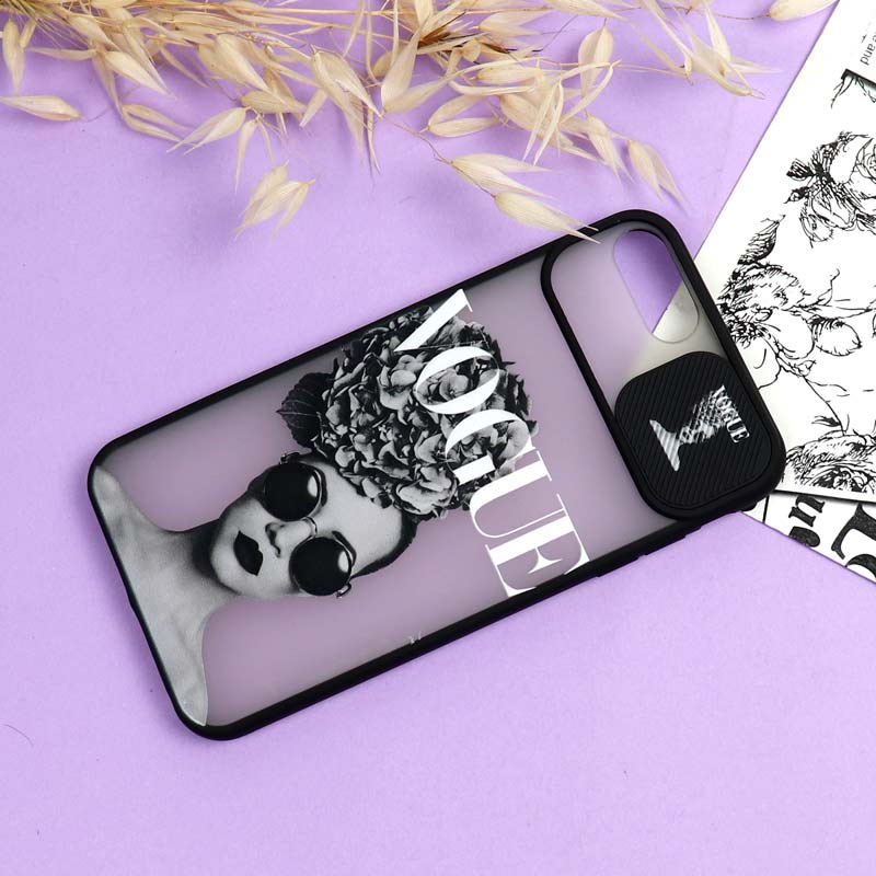 قاب محافظ لنز دار کشویی طرحدار دخترانه iPhone 7 Plus / iPhone 8 Plus سری B
