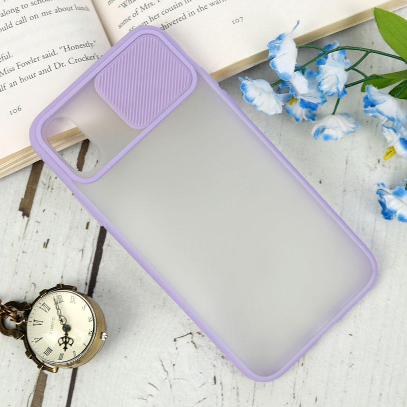 قاب PC مات محافظ لنز دار کشویی iPhone X/XS