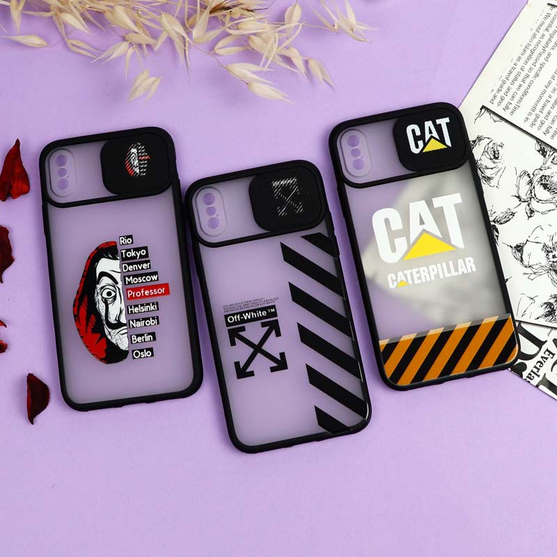 قاب آیفون iPhone X / XS طرح دار پسرانه سری B محافظ لنزدار کشویی
