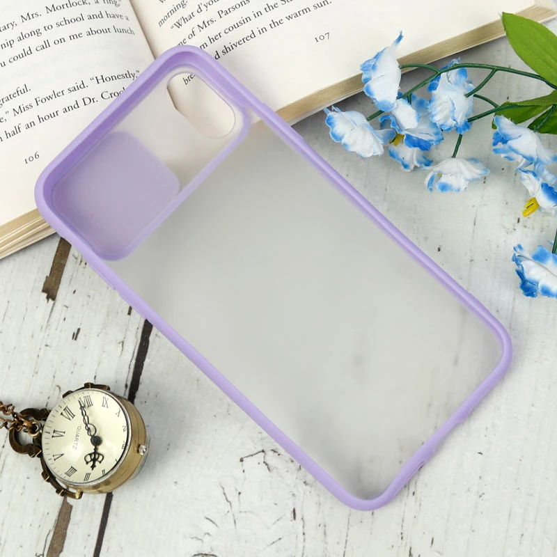 قاب PC مات محافظ لنز دار کشویی iPhone X/XS
