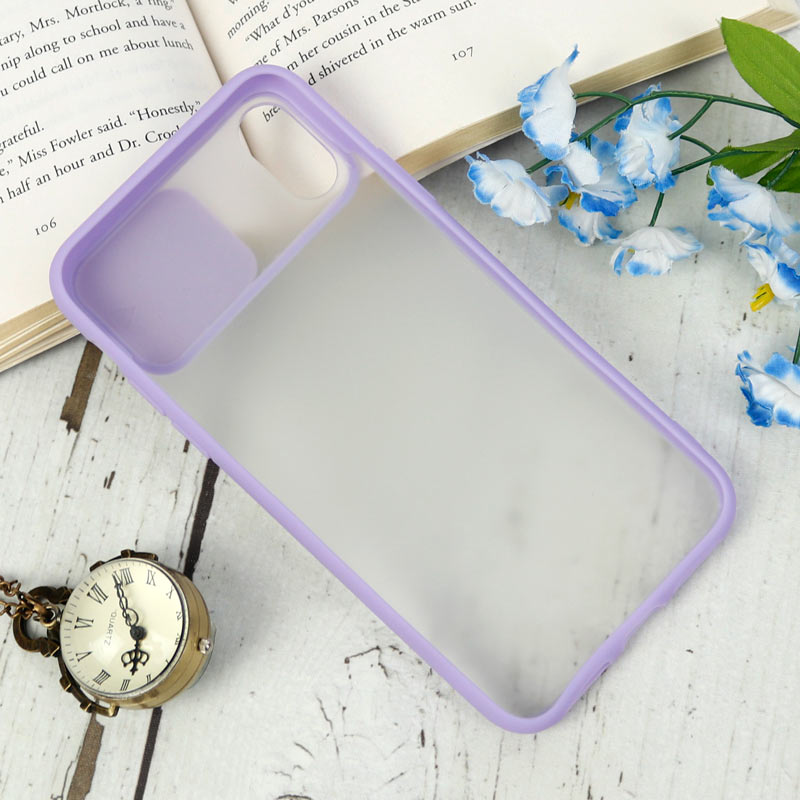 قاب PC مات محافظ لنز دار کشویی iPhone X/XS