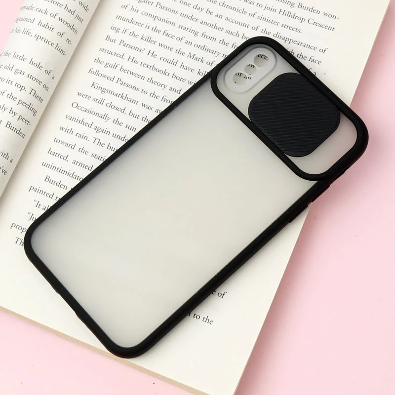 قاب PC مات محافظ لنز دار کشویی iPhone X/XS