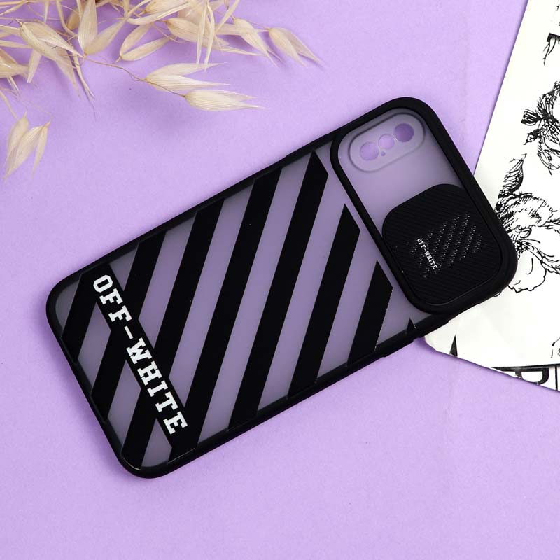 قاب محافظ لنز دار کشویی طرحدار پسرانه iPhone X/XS سری B