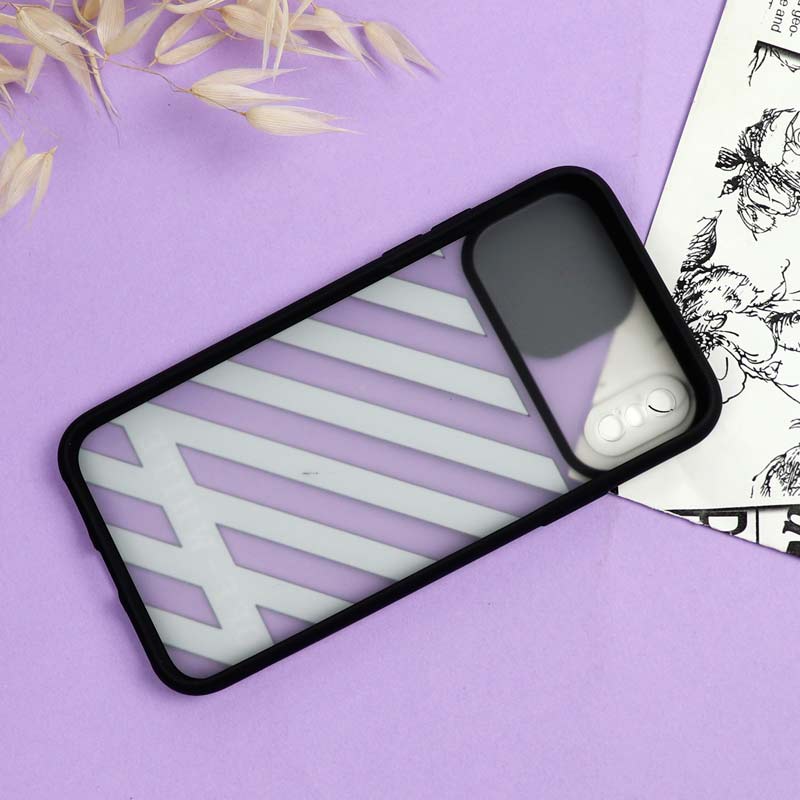 قاب محافظ لنز دار کشویی طرحدار پسرانه iPhone X/XS سری B
