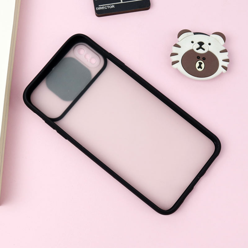 قاب PC مات محافظ لنز دار کشویی iPhone XS Max