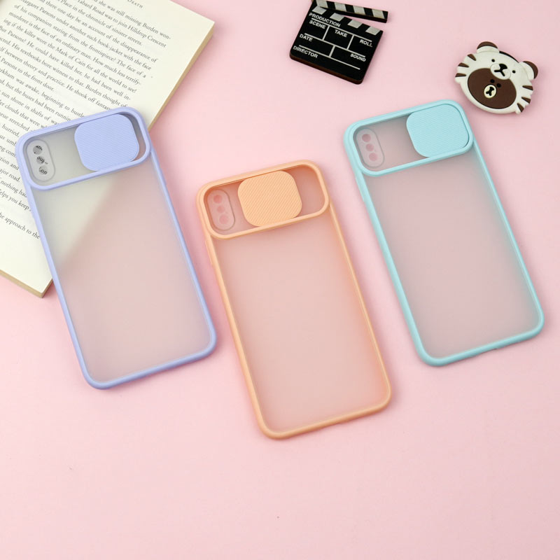 قاب PC مات محافظ لنز دار کشویی iPhone XS Max