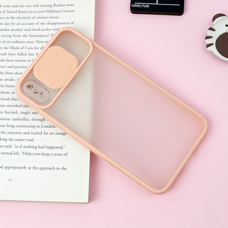 قاب PC مات محافظ لنز دار کشویی iPhone XS Max