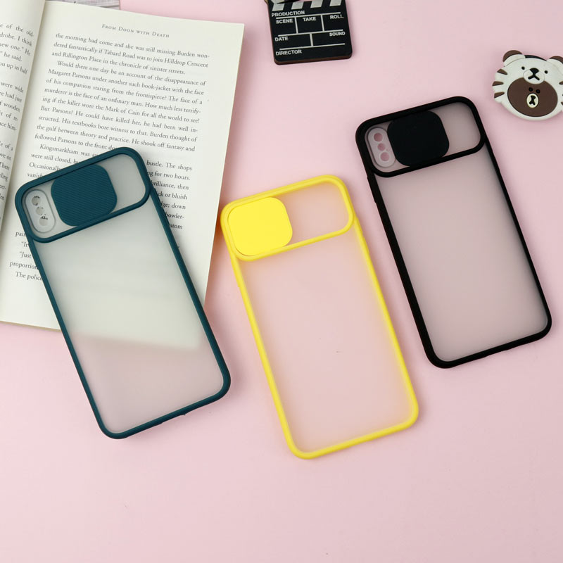 قاب PC مات محافظ لنز دار کشویی iPhone XS Max