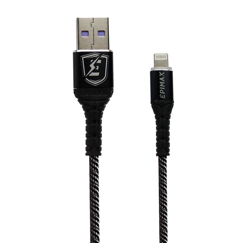 کابل آیفونی فست شارژ Epimax EC-09 5A 1.2m