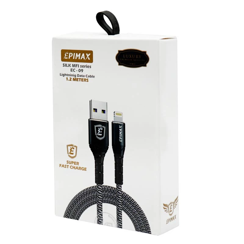 کابل آیفونی فست شارژ Epimax EC-09 5A 1.2m