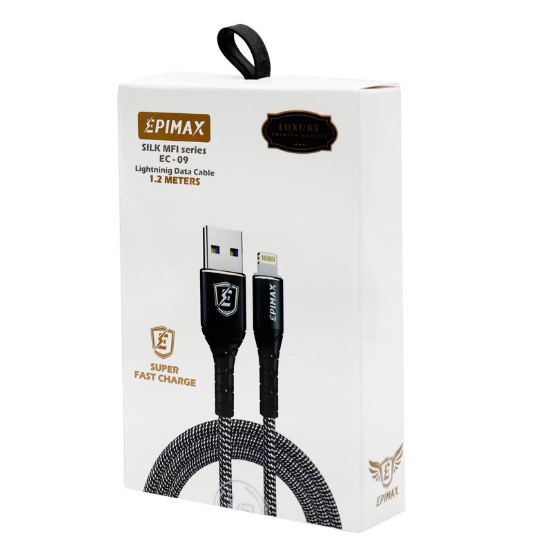 کابل آیفونی فست شارژ Epimax EC-09 5A 1.2m