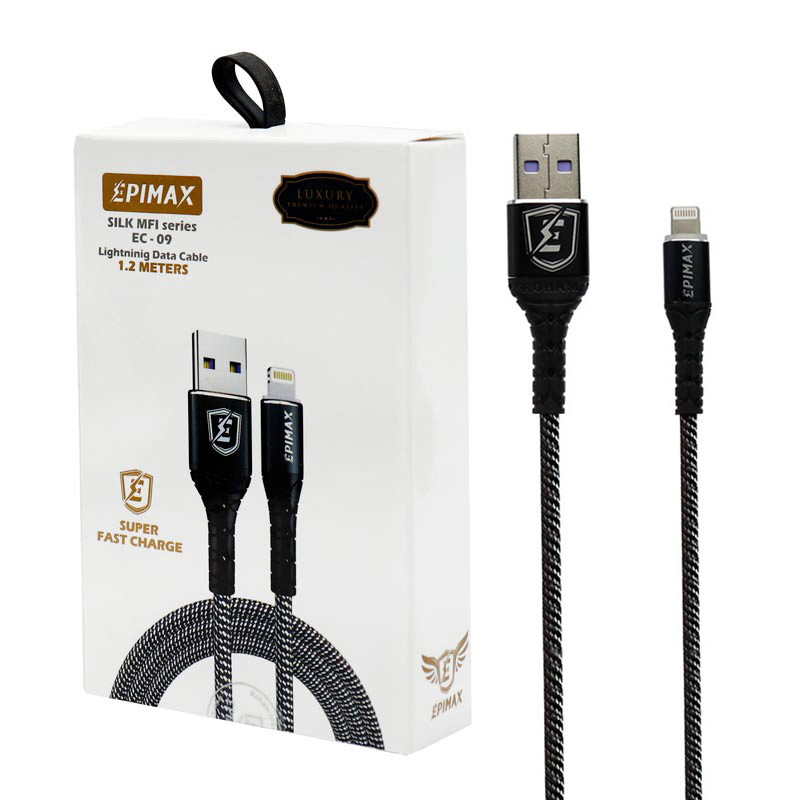 کابل آیفونی فست شارژ Epimax EC-09 5A 1.2m