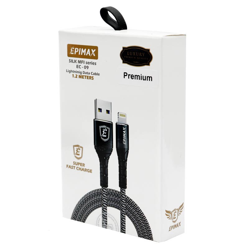 کابل آیفونی فست شارژ Epimax EC-09 Premium 5A 1.2m