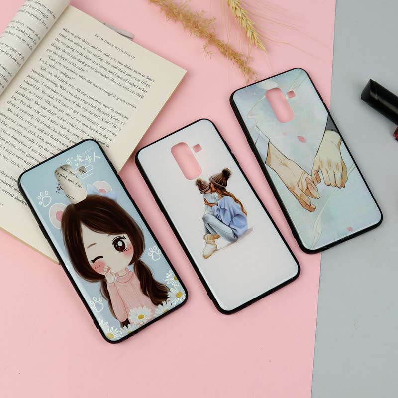 قاب فانتزی برجسته دخترانه سامسونگ A6 Plus سری 16