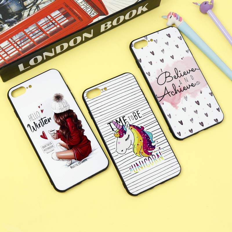 قاب فانتزی برجسته دخترانه آیفون iPhone 7 Plus / 8 Plus سری 7