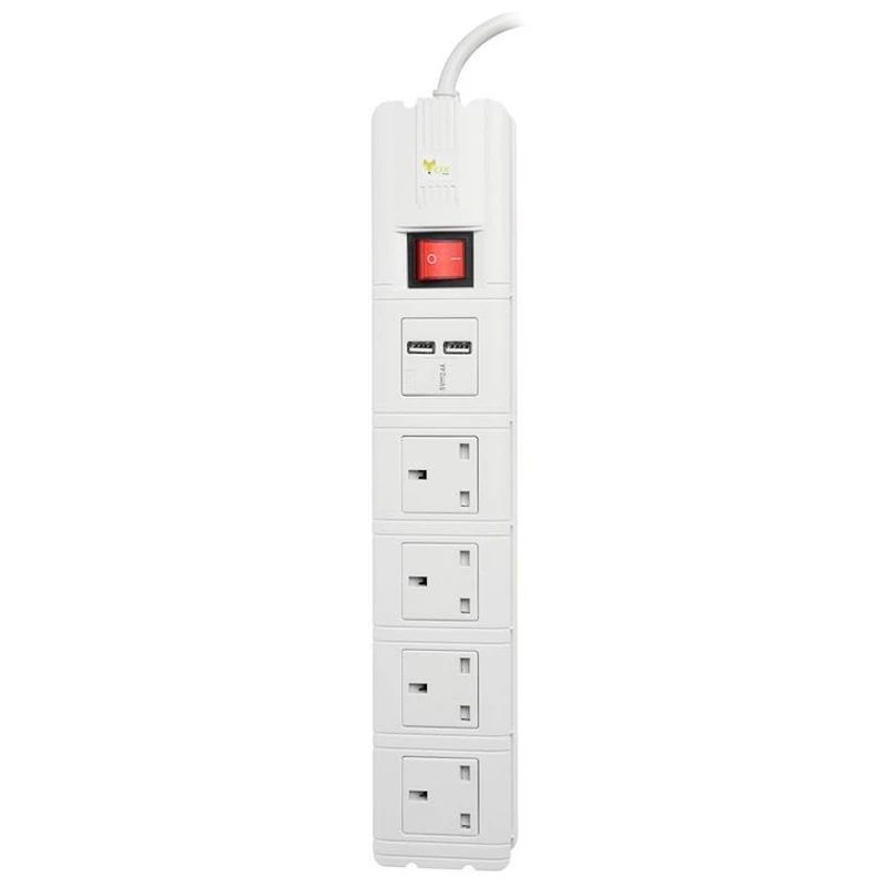 چند راهی 3 خانه Fox ZA214 با کابل 3 متری + شارژر USB