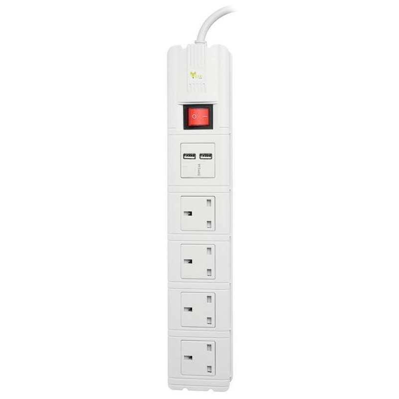 چند راهی 3 خانه برق Fox ZA214 با کابل 3 متری + شارژر USB