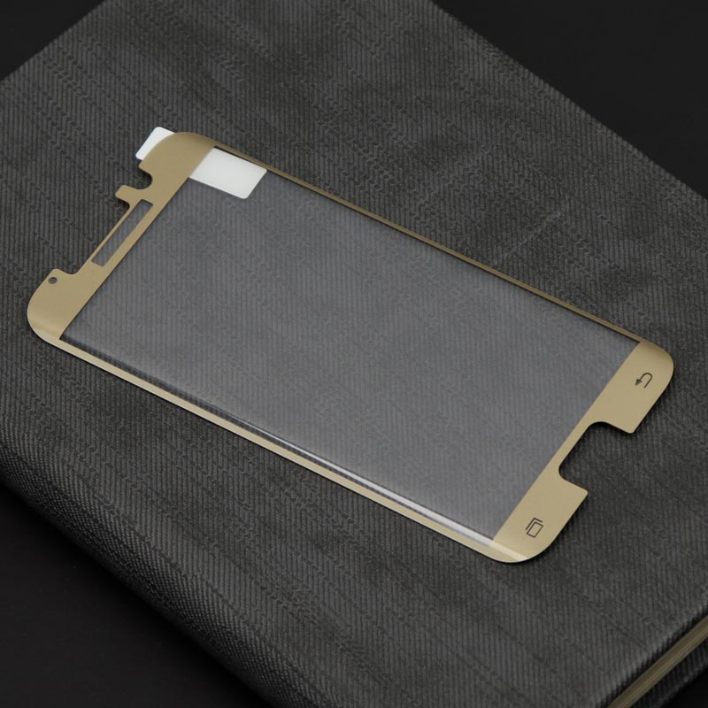 گلس تمام چسب Samsung S6 Edge طلایی