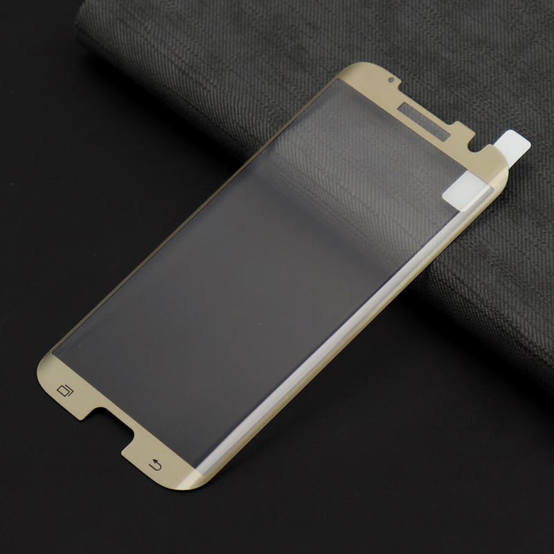 گلس تمام چسب Samsung S7 Edge طلایی