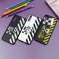 قاب فانتزی برجسته + پاپ سوکت طرح Off White هواوی Y8p سری D
