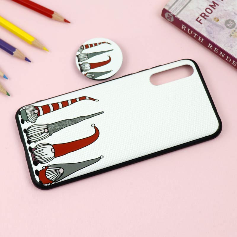 قاب فانتزی برجسته + پاپ سوکت طرح کوتوله هواوی Y8p سری D