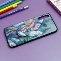 قاب فانتزی برجسته + پاپ سوکت طرح برگ هواوی Y8p سری D