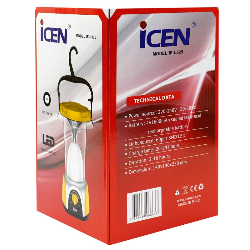 چراغ قوه شارژی ولوم دار ICEN IE-L825