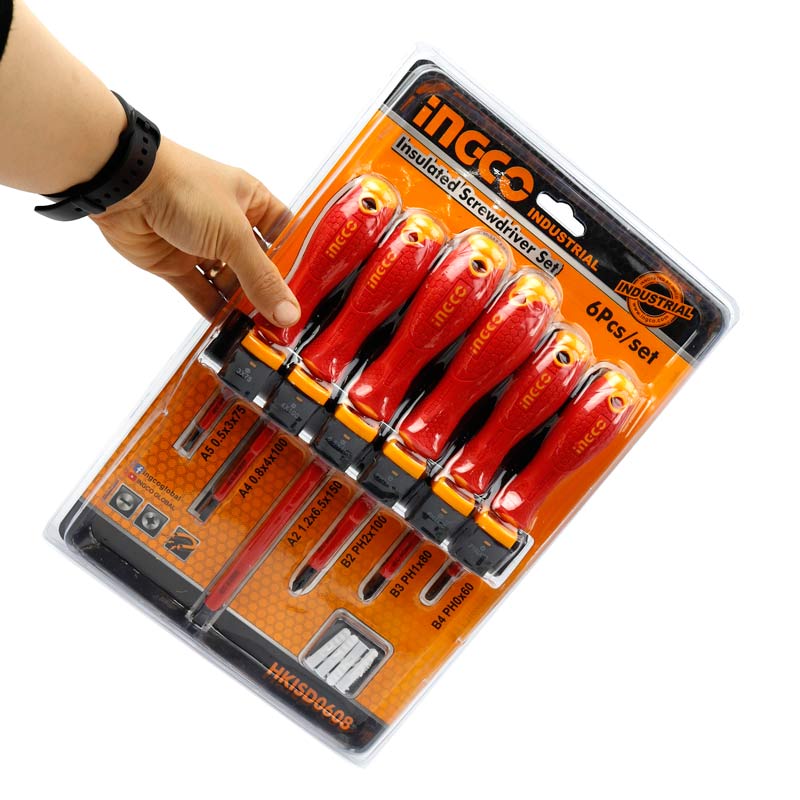 ست پیچ گوشتی 6 عددی اینکو Ingco HKISD0608