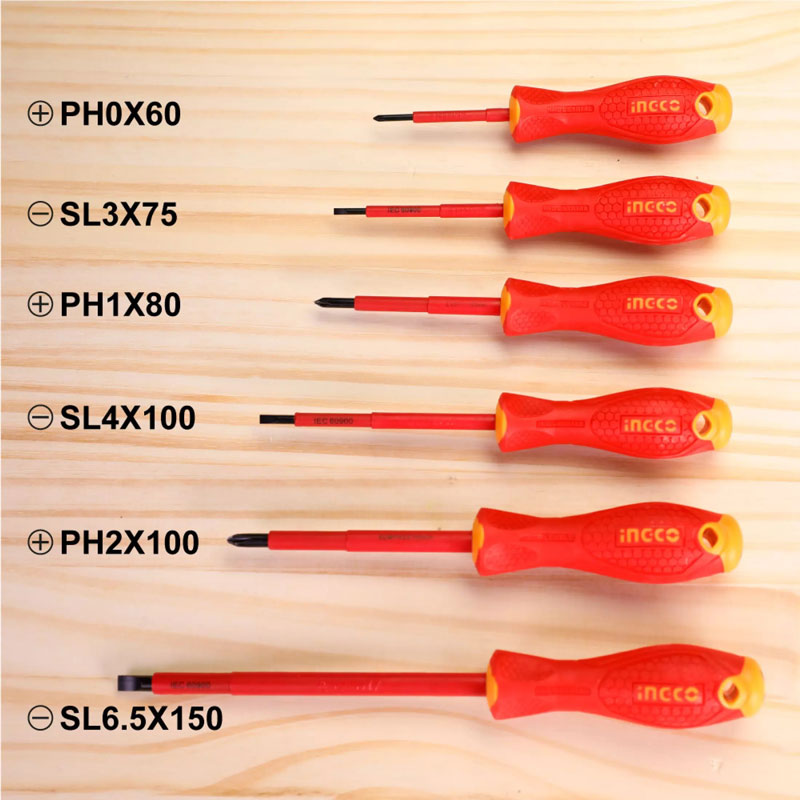 ست پیچ گوشتی 6 عددی اینکو Ingco HKISD0608