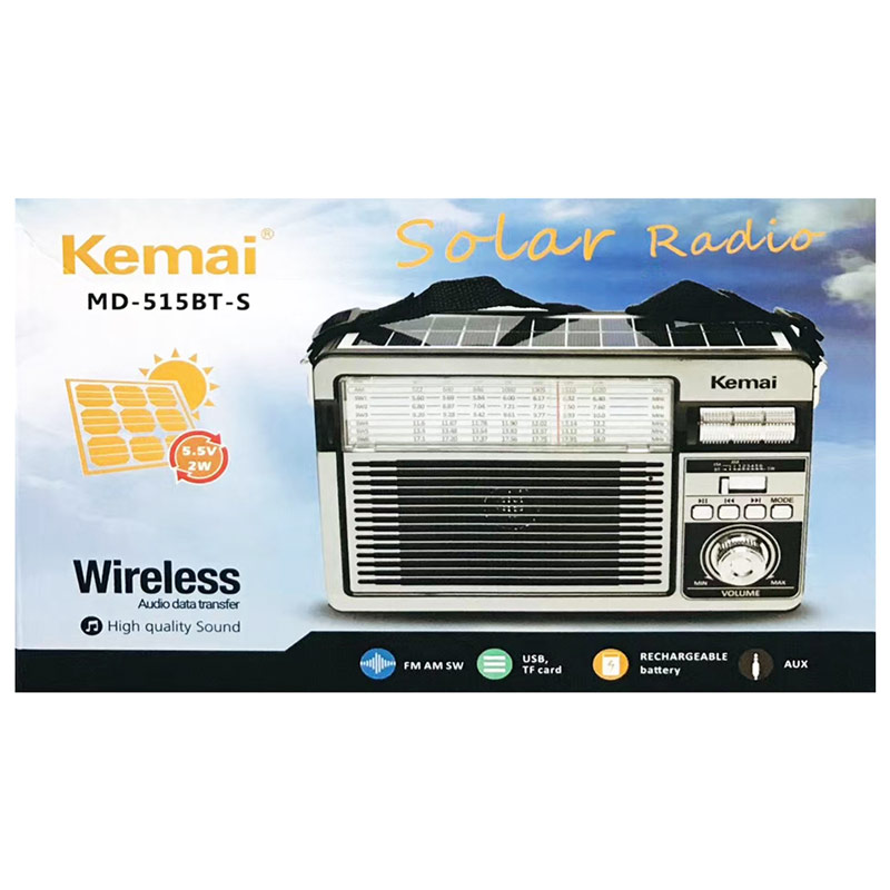 رادیو اسپیکر بلوتوثی خورشیدی Kemai MD-515BT-S