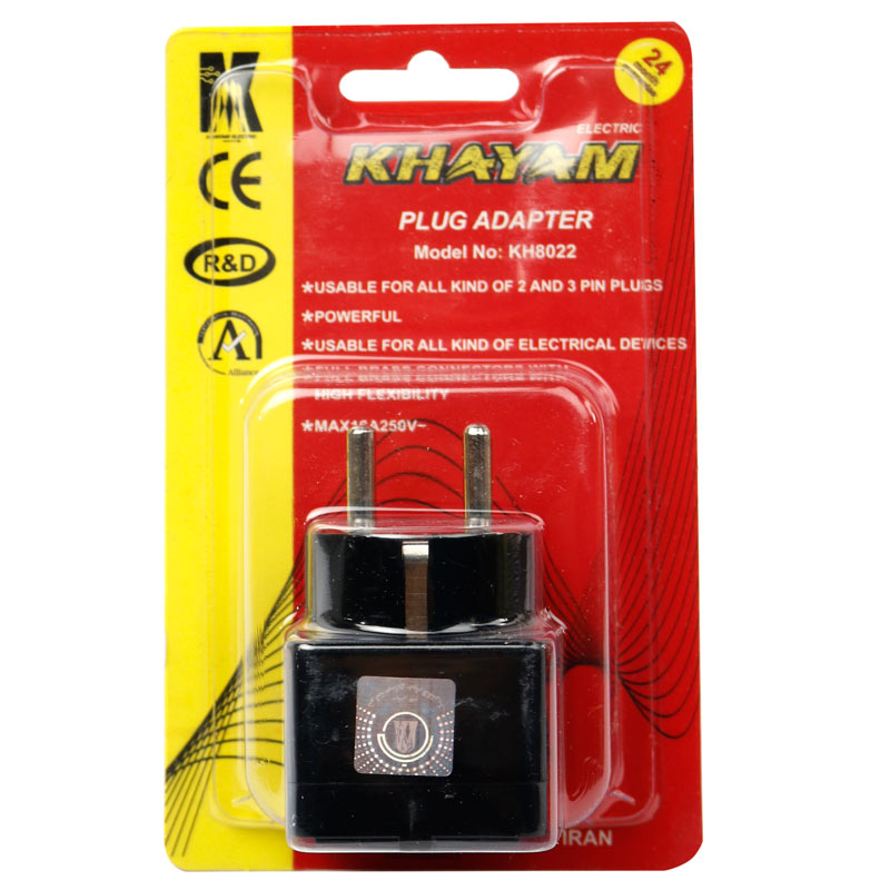 تبدیل 3 به 2 ارت دار خیام الکتریک Khayam Electric KH8022