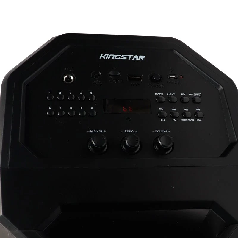 اسپیکر چمدانی بلوتوثی رم و فلش خور KingStar KBS454 + ریموت کنترل